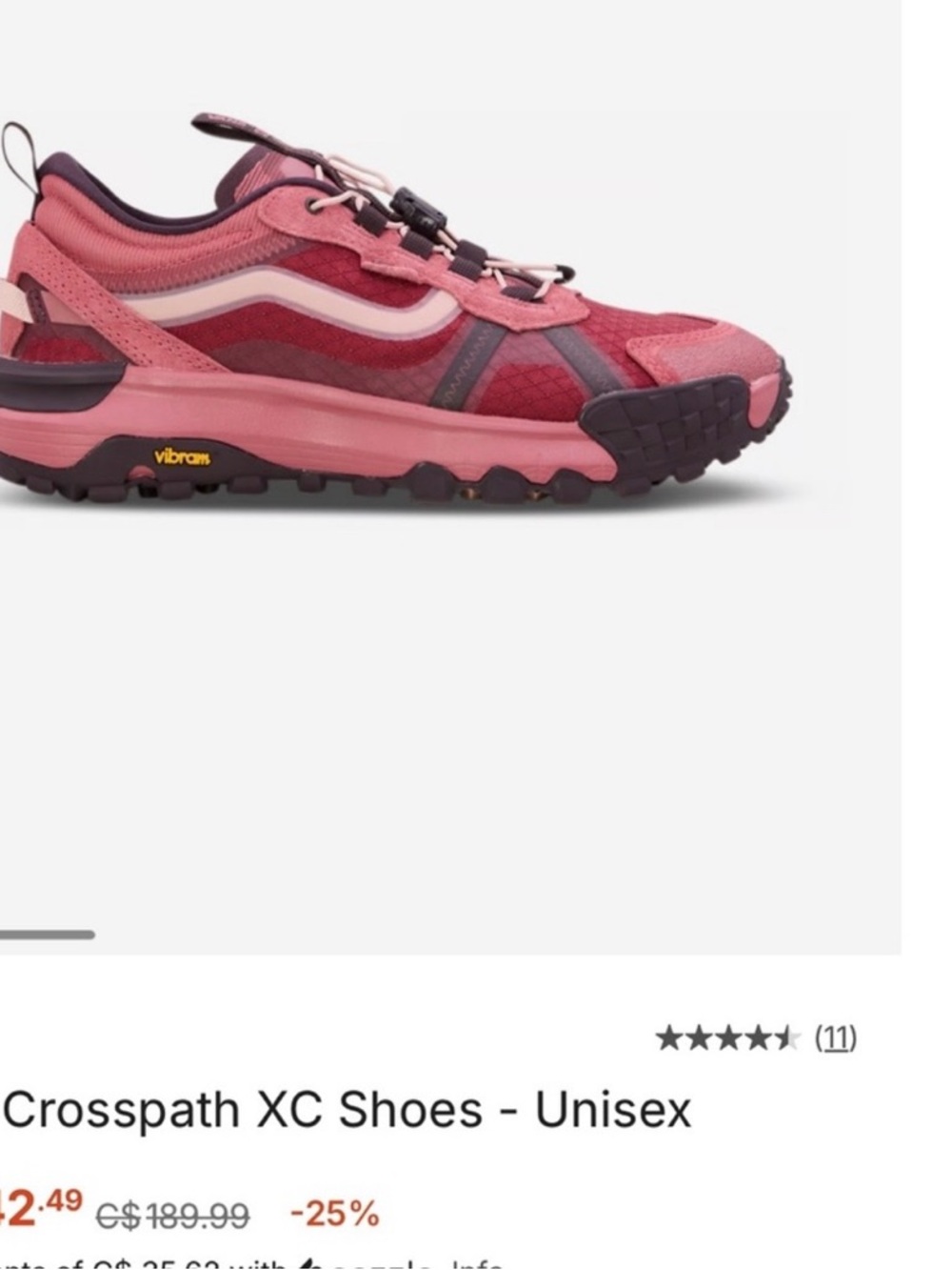 NEVER WORN Vans Women's Trail Sneaker in Pink & Burgundy - Picture 5 of 6